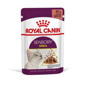 ROYAL CANIN SENSORY SMELL GRAVY (в соусе) - 85 гр Корм консервированный полнорационный для взрослых кошек (в возрасте от 1 года до 7 лет), стимулирующий обонятельные рецепторы, кусочки в соусе.