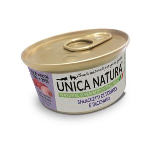 Unica Natura Влажный корм для котят с тунцом и индейкой на рыбном бульоне 70 гр.