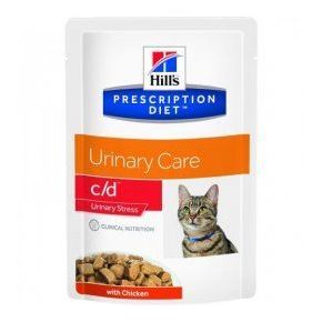 Hills PD c/d Feline Urinary Stress Chicken (с курицей) паучи 0,085 гр