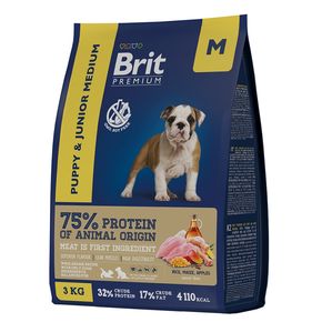 Brit Premium Dog Puppy and Junior Medium - для щенков и молодых собак средних пород с курицей