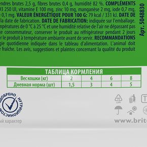 Brit Premium Chicken Sterilised - Брит Премиум Влажный корм (паучи) для взрослых стерилизованных кошек цыпленок в соусе, 85 г