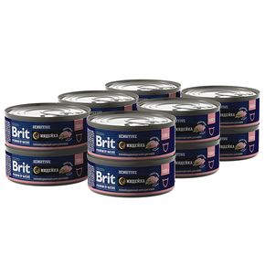 Brit Premium by Nature консервы с мясом индейки для кошек с чувствительным пищеварением 100 гр
