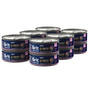 Brit Premium by Nature консервы с мясом индейки и семенами чиа для кошек 100 гр