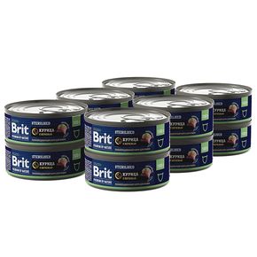 Brit Premium by Nature консервы с мясом курицы и печенью для стерилизованных кошек 100 гр