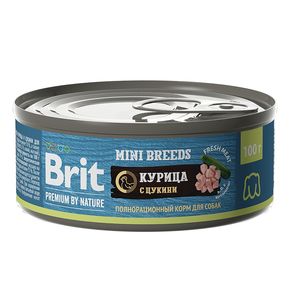 Brit Premium by Nature MINI Breeds консервы с курицей и цукини для взрослых собак мелких пород 100 гр