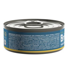 Brit Premium by Nature MINI Breeds консервы с телятиной и языком для взрослых собак мелких пород 100 гр