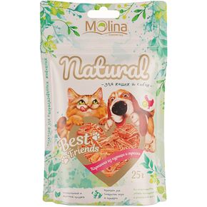 Molina BEST FRIENDS Карпаччо из курицы и трески, 25 г для кошек и собак