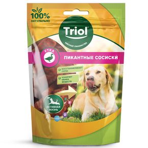 Triol Сосиски пикантные из утки для собак, 70 г