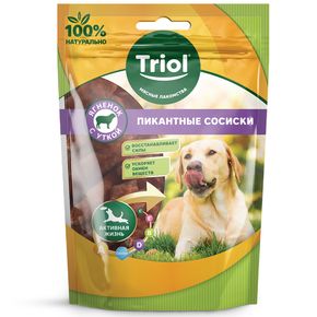 Triol Сосиски пикантные из ягненка с уткой для собак, 70 г