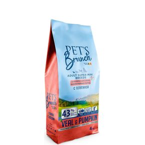 PETS BRUNCH ADULT SUPER MINI BREEDS Veal - для взрослых собак миниатюрных пород с телятиной и тыквой