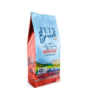 PETS BRUNCH ADULT MEDIUM BREEDS Veal - для взрослых собак средних пород с телятиной и тыквой