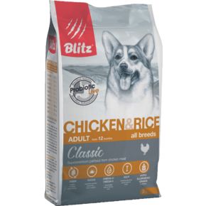 BLITZ Classic Adult Chicken & Rice (Блиц Эдалт Чикен) Курица и рис - корм для взрослых собак всех пород