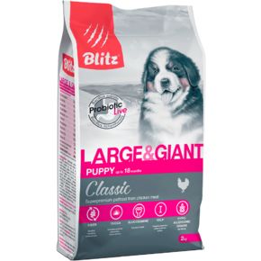 BLITZ Classic Puppy Large & Giant (Блиц Паппи Ладж Джиант) Курица - корм для щенков крупных и гигантских пород