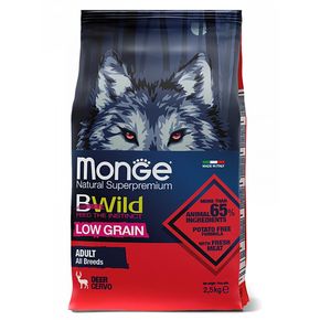Monge Dog BWILD LOW GRAIN ADULT Deer С ОЛЕНИНОЙ беззерновой корм для взрослых собак всех пород