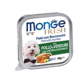 MONGE DOG FRESH Chicken Мegetables (100гр) - консервированный паштет для собак с цыпленком и овощами