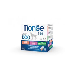 MONGE GRILL MultiBOX SALMON/PORK/LAMB 3*4шт (пауч 100гр) Консервированный корм для собак МИКС лосось/свинина/ягненок