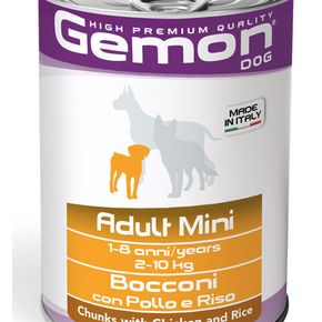 GEMON DOG MINI ADULT CHICKEN /TURKEY 415 гр Консервированный корм для собак мелких пород (цыпленок /индейка)