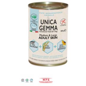 Unica Gemma Medium & Maxi Adult Skin - паштет из лосося 400 гр