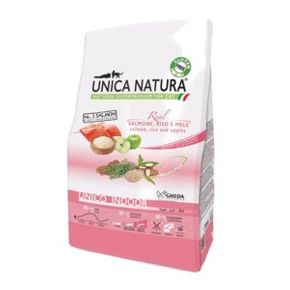 Корм Unica Natura Unico Indoor Salmone, Rice - Уника Натура для кошек всех возрастов, живущих в помещении лосось, рис, яблоко