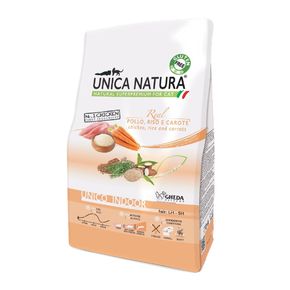 Корм Unica Natura Unico Indoor Chicken Rice - Уника Натура для кошек всех возрастов, живущих в помещении курица, рис, морковь