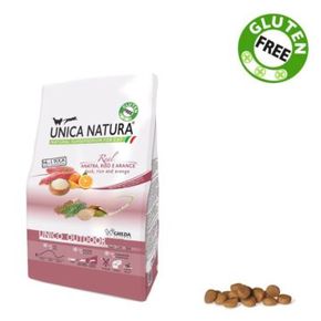 Корм Unica Natura Unico Outdoor Duck, Rice & Orange - Уника Натура для кошек всех возрастов, имеющих доступ на улицу утка, рис,апельсин