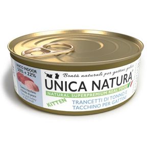 Unica Natura Влажный корм для котят с тунцом и индейкой 70 гр.