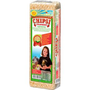 CHIPSI Strawberry Древесный наполнитель для грызунов c ароматом клубники