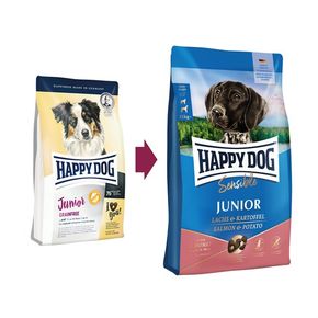 Happy Dog Sensible Junior Lachs & Kartoffel: Корм для щенков от 7 мес. Лосось и картофель.