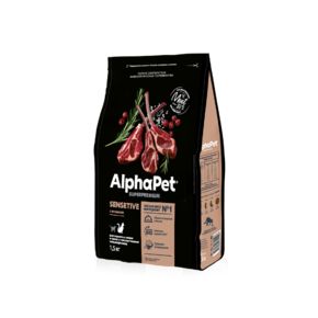 AlphaPet Superpremium Sensitive с ягненком для взрослых кошек с чувствительным пищеварением