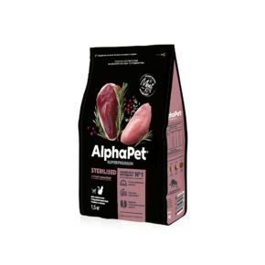 AlphaPet Superpremium STERILISED с уткой и индейкой для взрослых стерилизованных кошек и котов