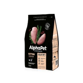 AlphaPet Superpremium KITTEN с цыпленком для котят, беременных и кормящих кошек
