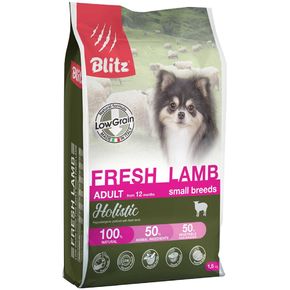 Blitz Holistic Fresh Lamb Adult Dog Small Breeds Low Grain (Блиц Фреш Ламб Смолл Дог) СВЕЖИЙ ЯГНЁНОК — низкозерновой сухой корм для взрослых собак мелких пород