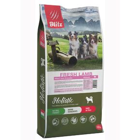 Blitz Holistic Fresh Lamb Adult Dog Low Grain (Блиц Фреш Ламб) СВЕЖИЙ ЯГНЁНОК — низкозерновой сухой корм для взрослых собак всех пород