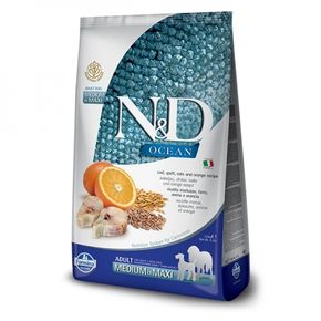 Farmina N&D LOW GRAIN DOG CODFISH & ORANGE ADULT MEDIUM MAXI OCEAN