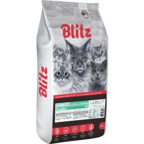 BLITZ Sensitive KITTEN - Блиц Сенситив Киттен - сухой корм для котят с индейкой