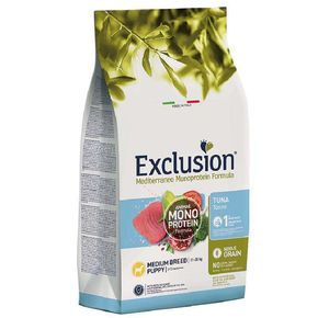 Сухой корм EXCLUSION Monoprotein Tuna Noble Grain для щенков средних пород с тунцом, 12 кг