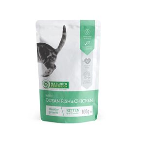 Natures Protection Kitten - пауч для котят с океанской рыбой и курицей