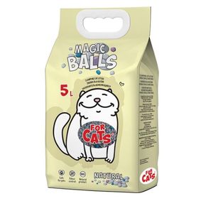 Наполнитель комкующийся FOR CATS MAGIC BALLS натуральный, 5л.