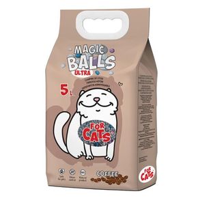 Наполнитель комкующийся FOR CATS MAGIC BALLS Ultra с ароматом кофе, 5л