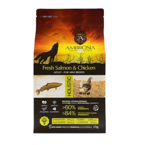 AMBROSIA GRAIN FREE для собак мелких пород, лосось и курица