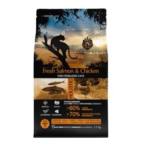 AMBROSIA GRAIN FREE STERILISED Fresh Salmone & Chicken - беззерновой корм для стерилизованных кошек со свежим лососем и курицей