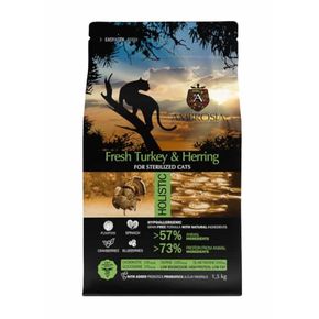 AMBROSIA GRAIN FREE STERILISED Fresh Turkey & Herring - беззерновой корм для стерилизованных кошек со свежей индейкой и сельдью