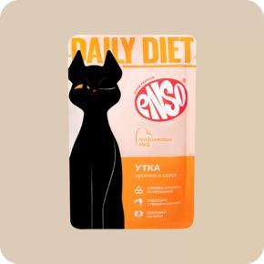 Корм влажный ENSO DAILY DIET для взрослых кошек утка 85 г