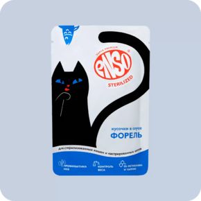 Корм влажный ENSO STERILIZED для взрослых стерилизованных кошек форель 85 г