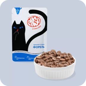 Корм влажный ENSO STERILIZED для взрослых стерилизованных кошек форель 85 г