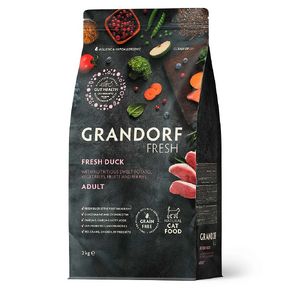 GRANDORF CAT FRESH Duck & Sweet Potato Adult - Грандорф ФРЕШ для взрослых кошек склонных к аллергии и имеющих чувствительное пищеварение с уткой и сладким картофелем