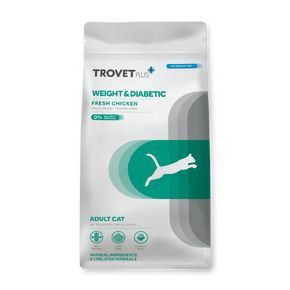 Trovet Plus Adult CAT Weight & Diabetes Fresh Chicken - Тровет Плюс Вейт Диабетик полноценный диетический корм для кошек с избыточным весом и/или диабетом