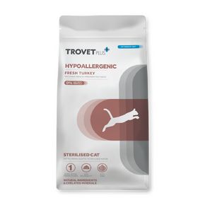 Trovet Plus Sterilised CAT Hypoallergenic Fresh Turkey - Тровет Плюс полноценный гипоаллергенный корм для стерилизованных кошек с индейкой