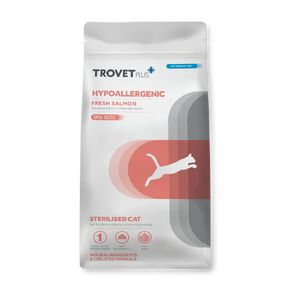 Trovet Plus Sterilised CAT Hypoallergenic Fresh Salmon - Тровет Плюс полноценный гипоаллергенный корм для стерилизованных кошек с лососем