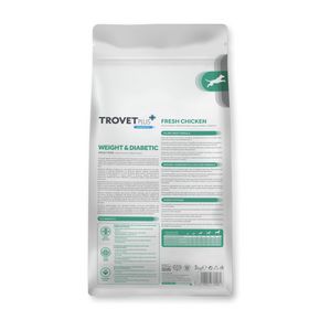 Trovet Plus Adult Dog Weight & Diabetic Fresh Chicken - Тровет Плюс полноценный диетический корм для собак с избыточным весом и / или диабетом с курицей